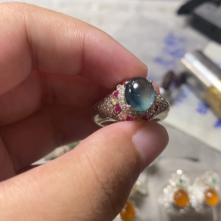 未镶嵌戒指翡翠翡翠冰种