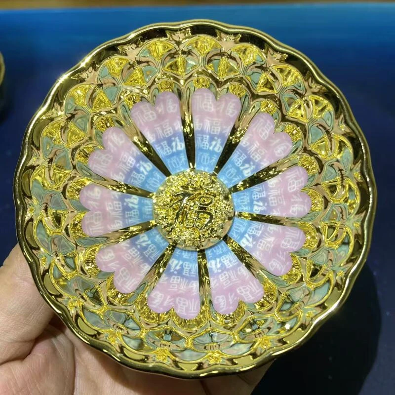 金色百福(夜光)金色陶瓷杯