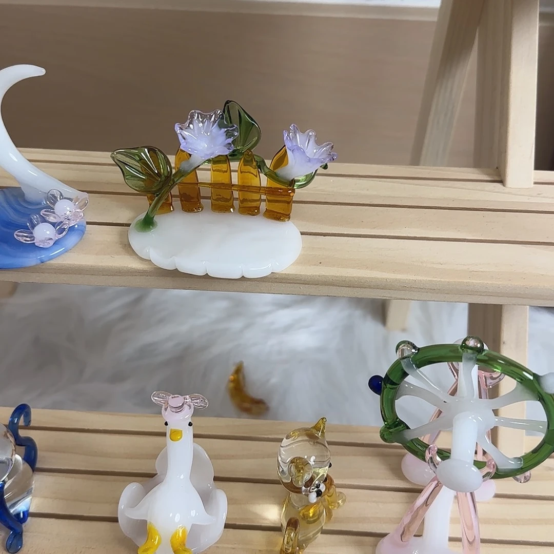 琉璃手工艺品午***秒紫色千牛花