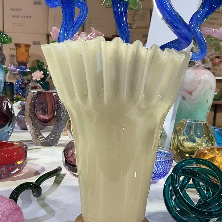 琉璃琉璃花瓶高30口16