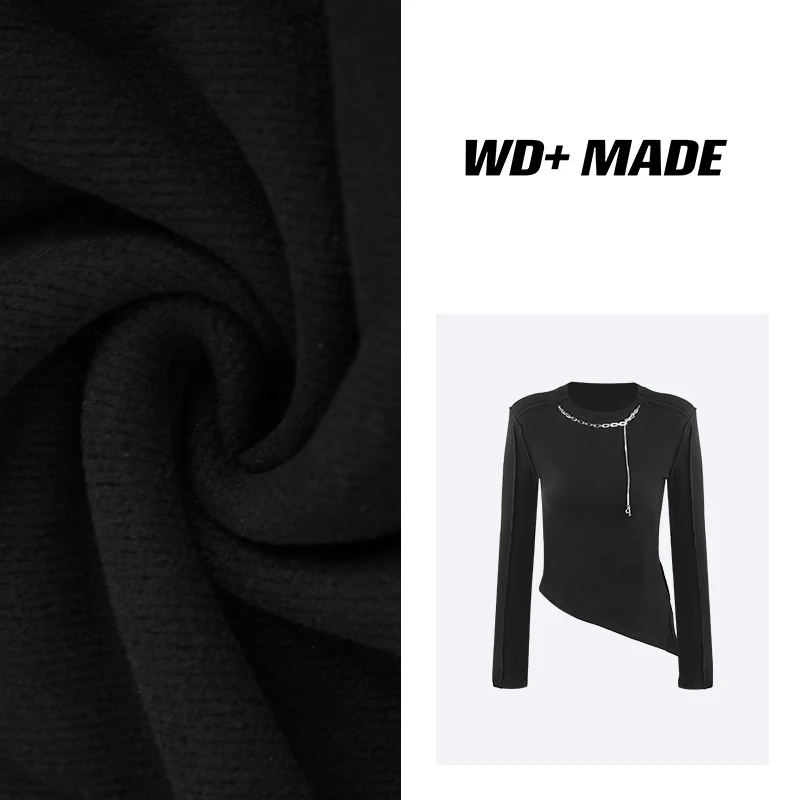 气质时髦设计感不规则小众美式修身减龄显瘦休闲打底上衣