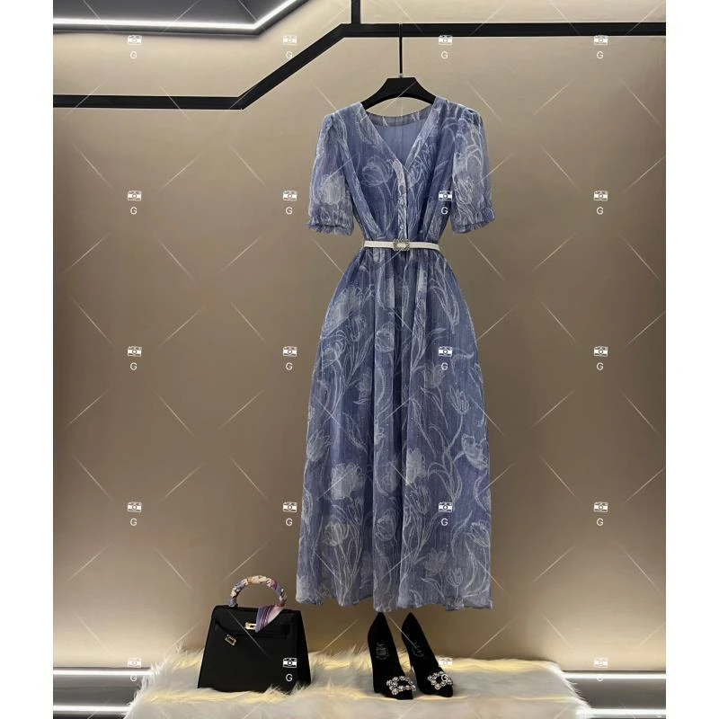 春夏百搭显瘦法式时尚夏季气质轻奢优雅女装连衣裙 GS-57081