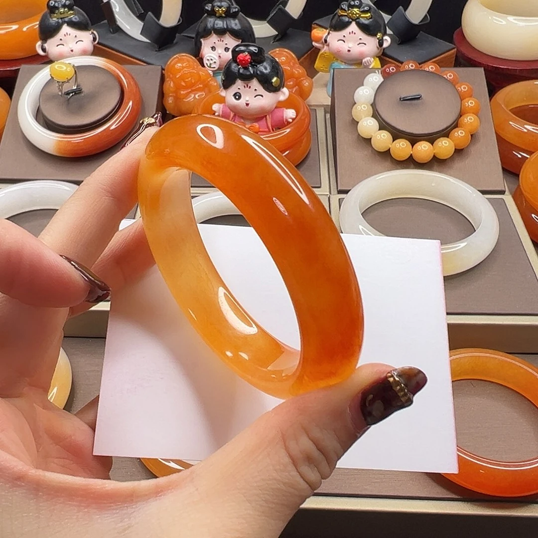 石英质玉（黄龙玉）未镶嵌手镯