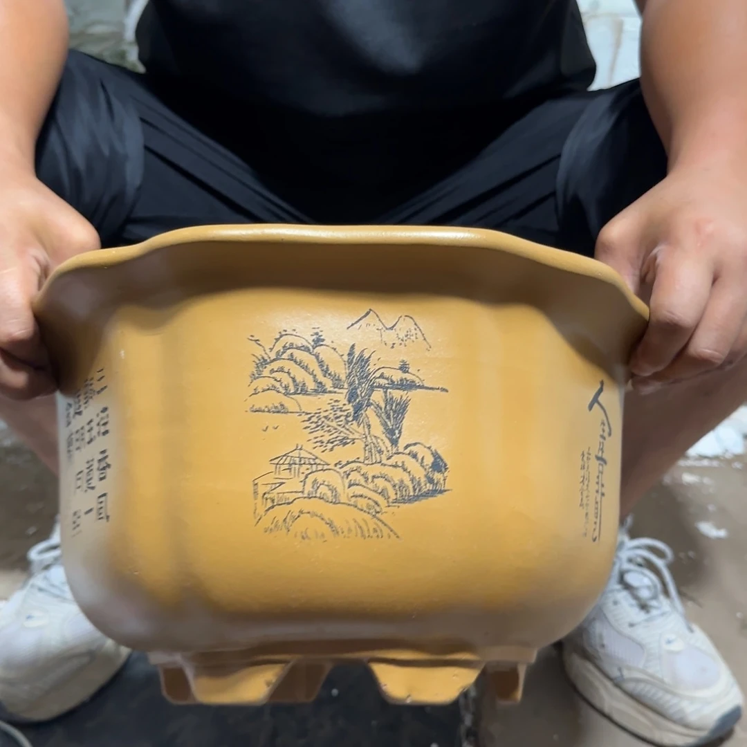 紫砂花盆口径25高度15