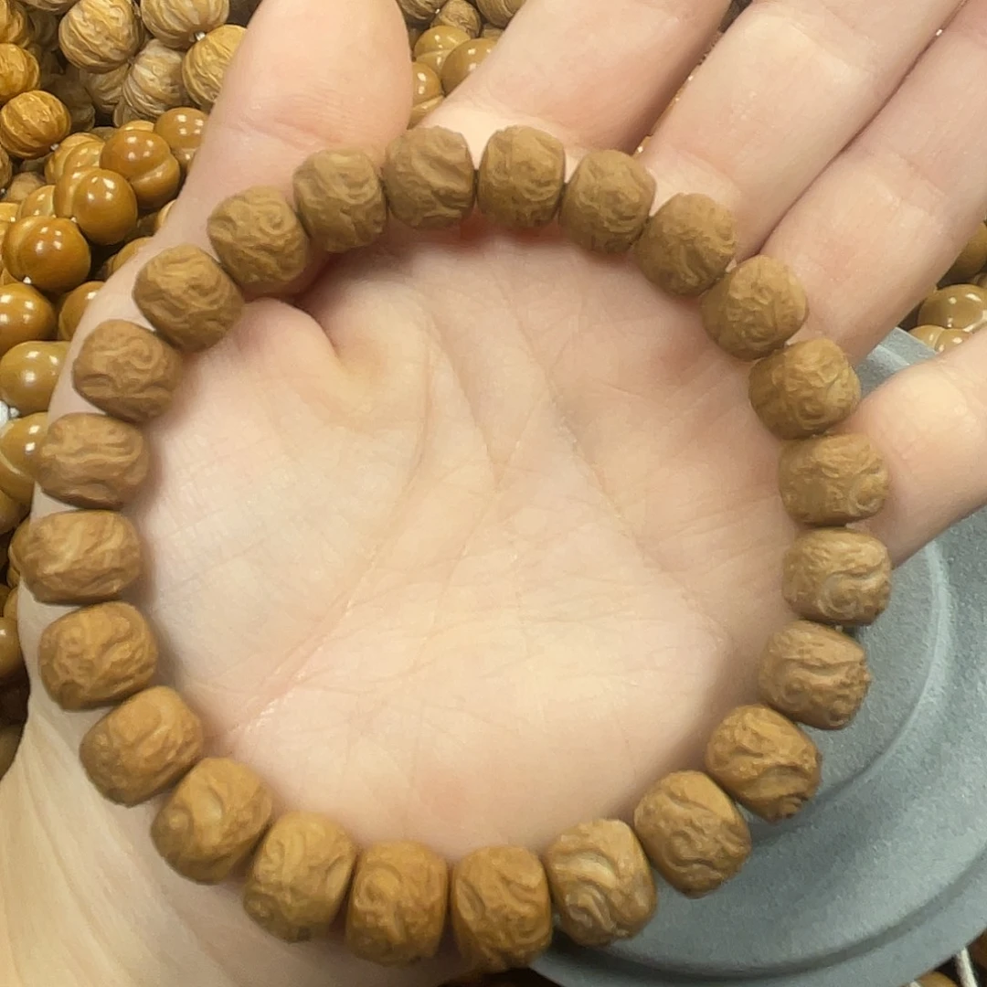 核桃刀痕玄鸟手串。