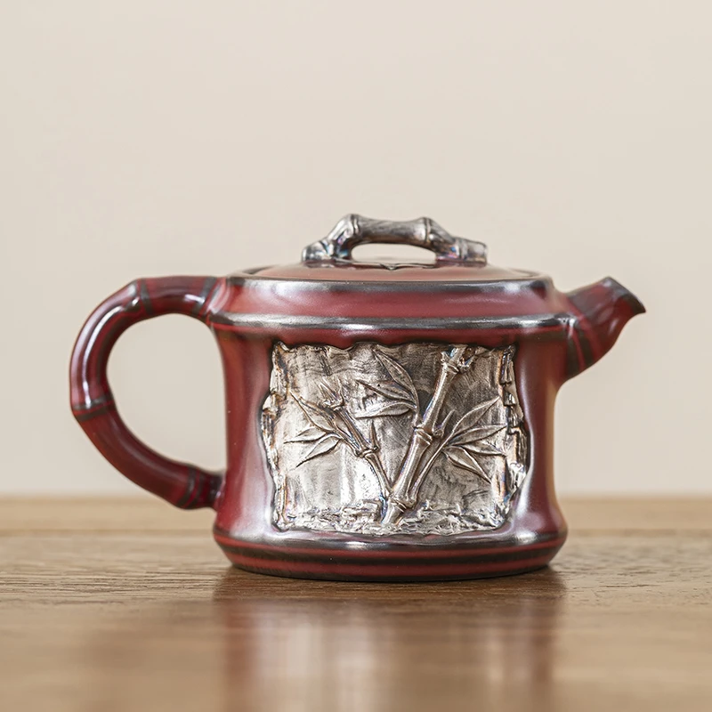 竹报平安正把壶国风创意茶壶个人专用泡茶器陶瓷功夫茶具个人茶壶