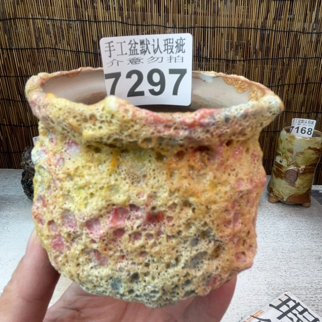 手工花盆默认瑕疵完美者勿拍
