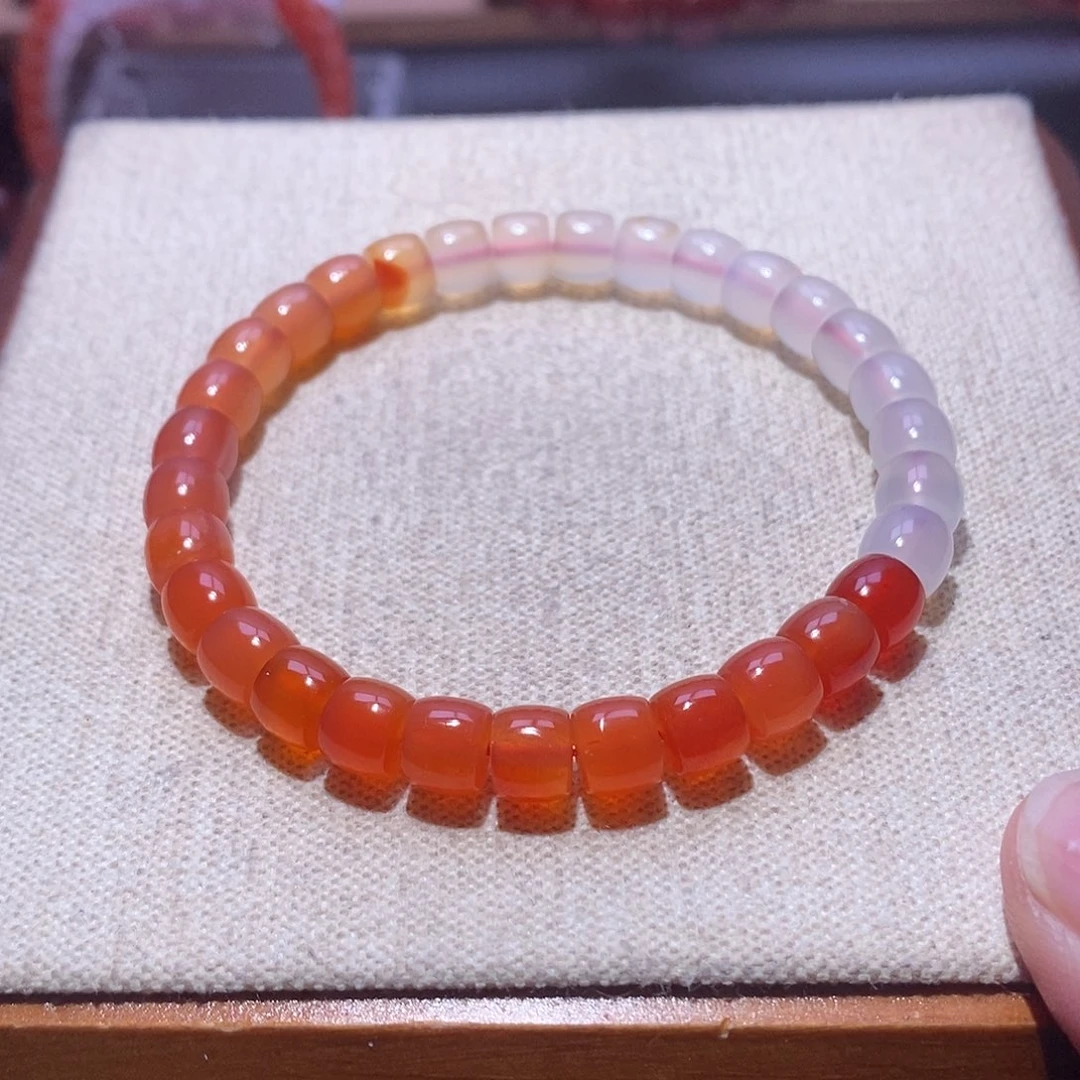 南红玛瑙未镶嵌手串卡7