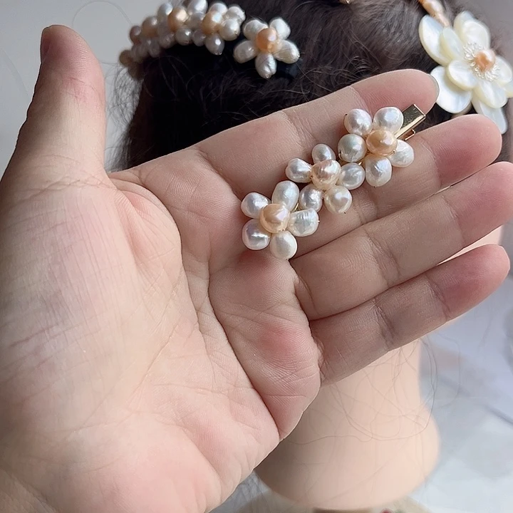未镶嵌发夹淡水珍珠