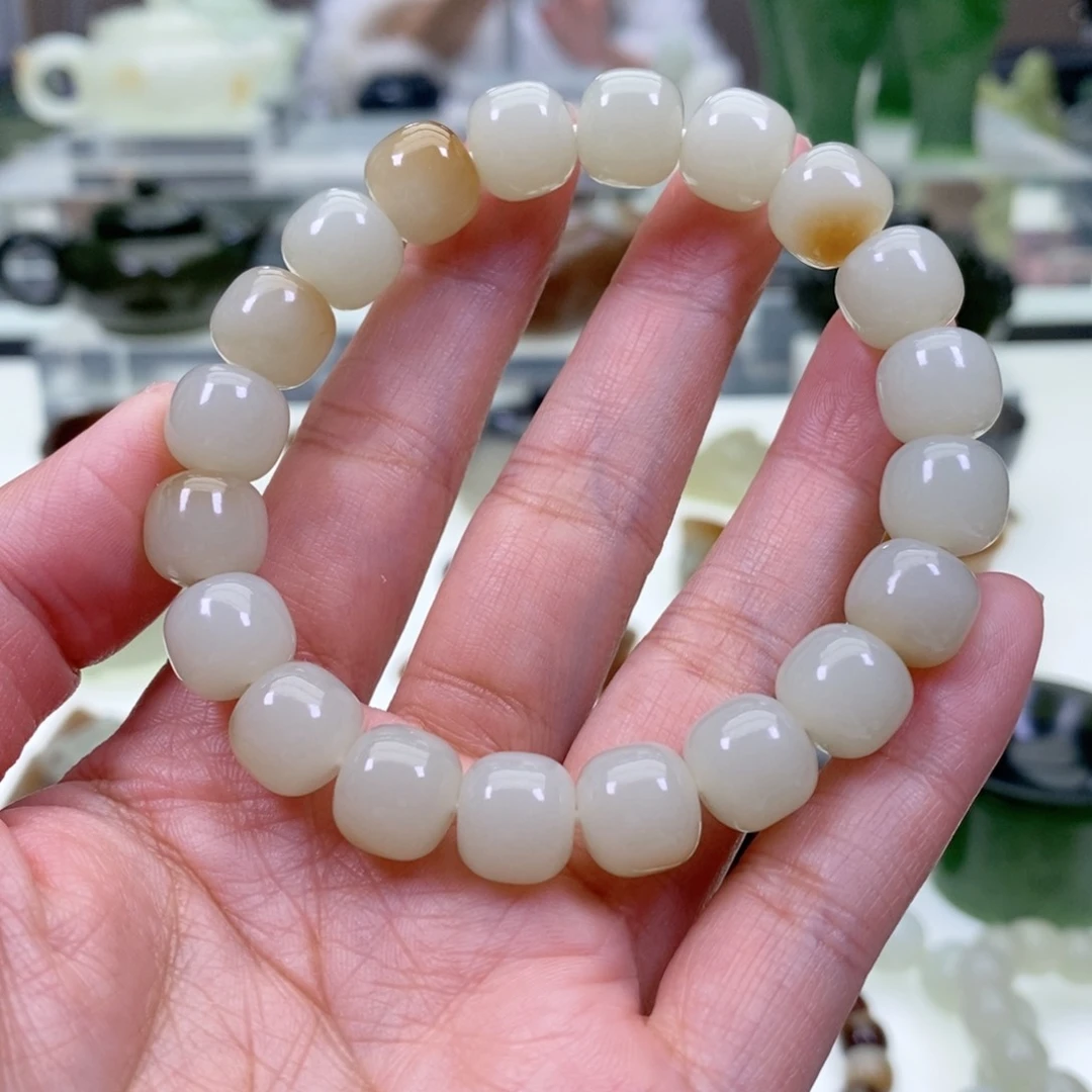 和田玉手串未镶嵌勒*i