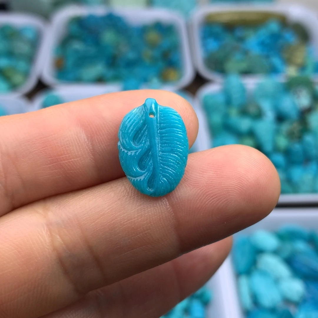 绿松石未镶嵌吊坠(不含链)17×12×4