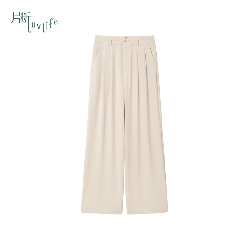 片断新款梭织直筒正常裤P4B320033K35