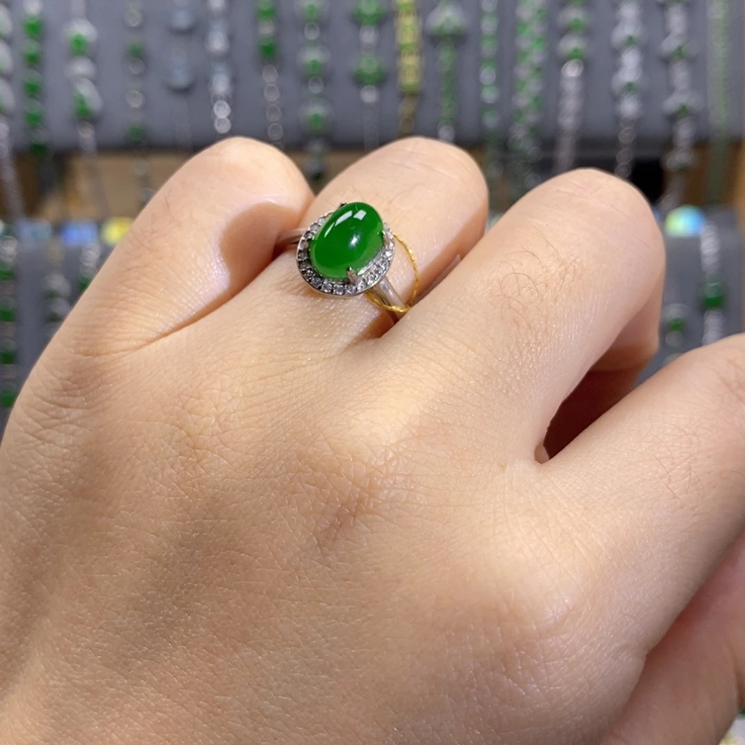 颈饰银S925镶嵌翡翠202号