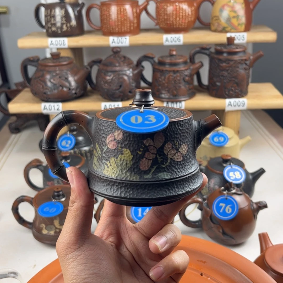 壶160cc 建水紫陶全手工制作，老匠人传承手艺
