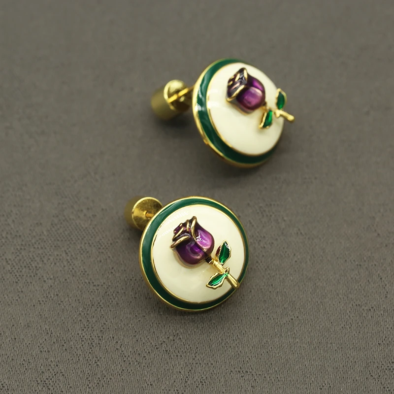 中古设计款耳钉A72