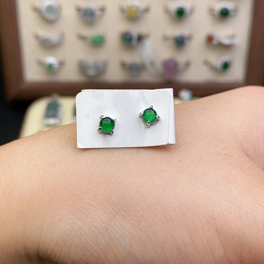 翡翠银S925镶嵌戒指