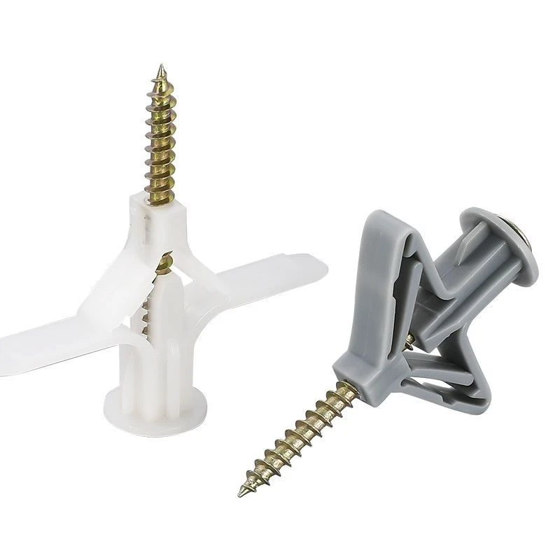 飞机胀管石膏板膨胀管塑料涨栓蝴蝶型膨胀螺丝钉胶塞胀塞自攻螺丝