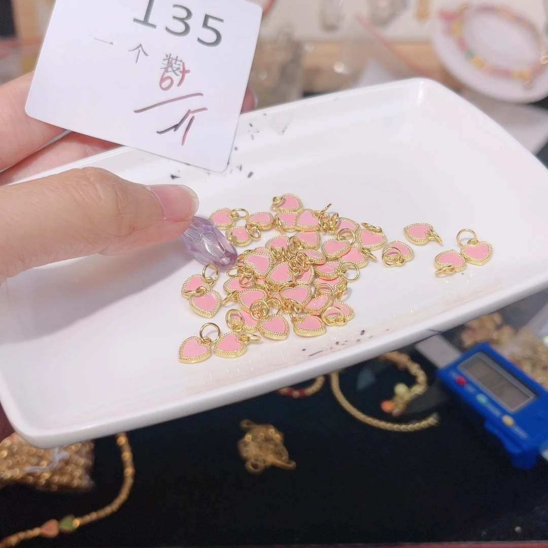 紫晶珠宝半成品银S925镀金镶嵌135