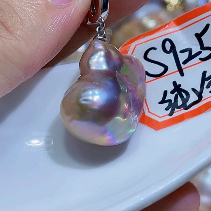 淡水珍珠银S925镶嵌颈饰