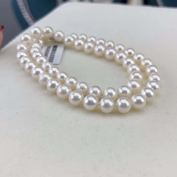 淡水珍珠银S925镶嵌颈饰8➕极光高品