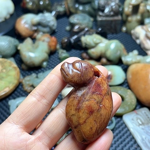 白玉菩提吊坠摆件