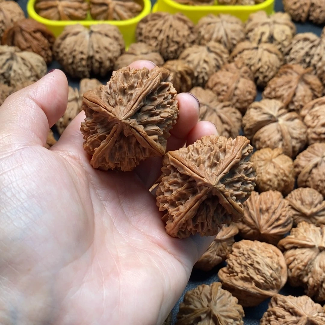 文玩核桃把件52李学超四棱