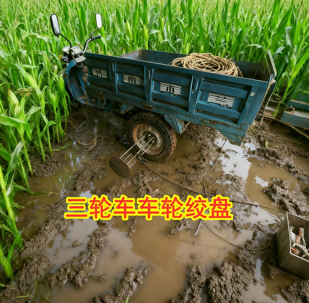 三轮车绞盘改装工具泥地拉玉米拽玉米神器泥地拖拽玉米花生工具