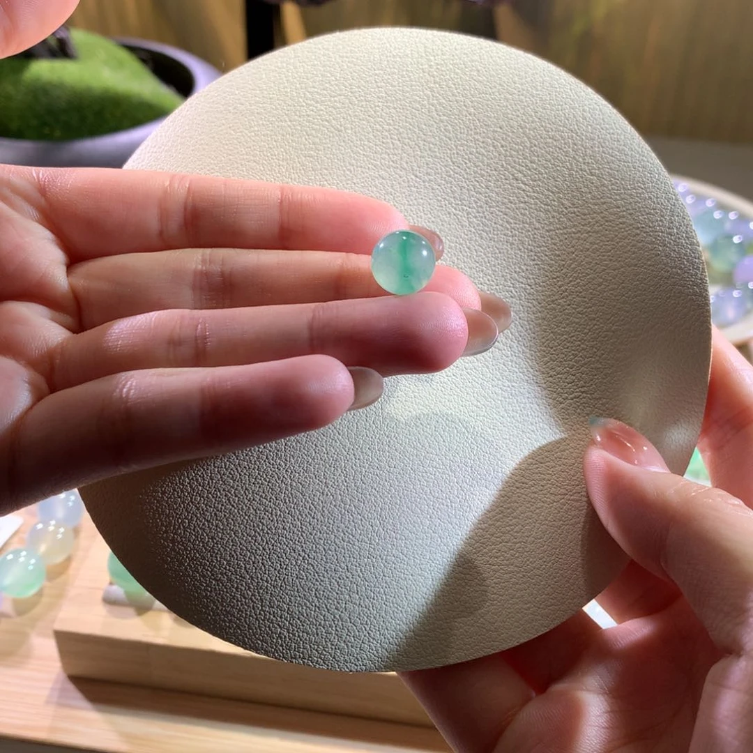 散珠翡翠天然缅a金丝绿单珠