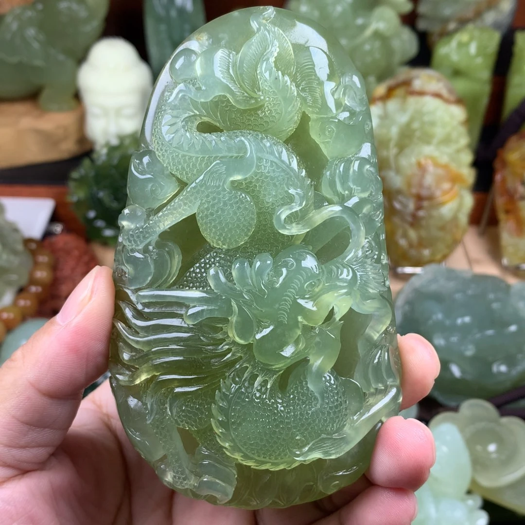 未镶嵌岫玉手把件