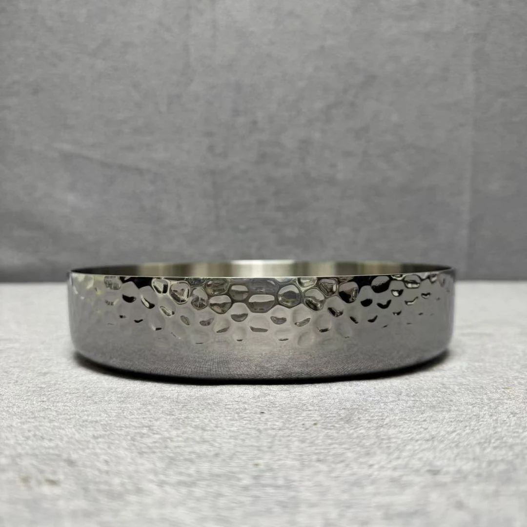 5-027-1 Chockmen 不锈钢锤纹盘 20*4CM 重约0.54KG