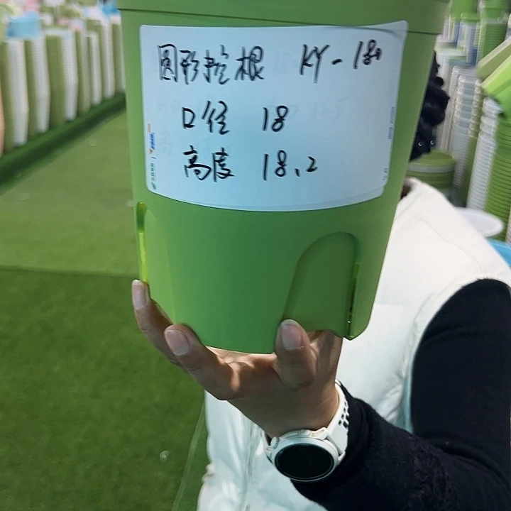 正品圆控口18高18果绿无托8只