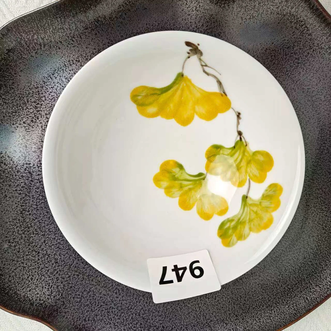 景德镇手绘釉中彩（食品级）壮壮碗白瓷盘子餐具陶瓷家用947