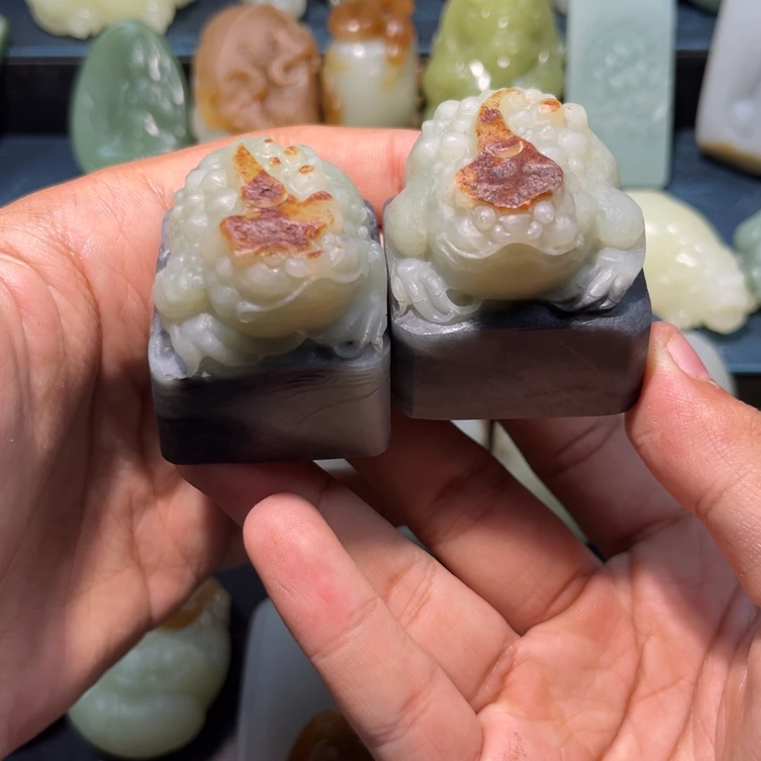 和田玉未镶嵌挂件明**起