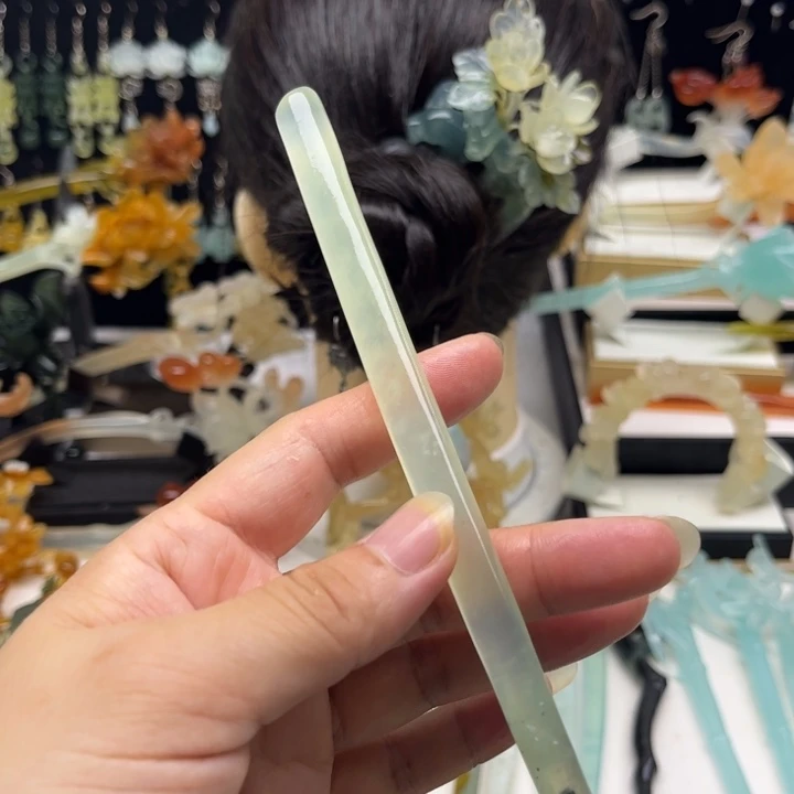 蛇纹石玉合金发簪发簪