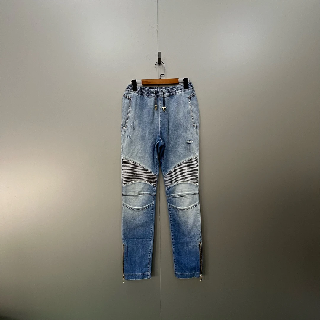 (ll) BALMAIN 巴尔曼 破洞机车牛仔裤 S码/95新无配件 bc002959