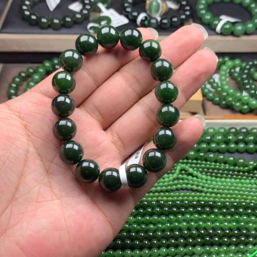 【闪购商品】未镶嵌手串和田玉（碧玉）卡12