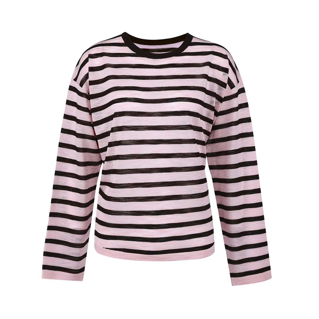 恩比时商场同款条纹衫