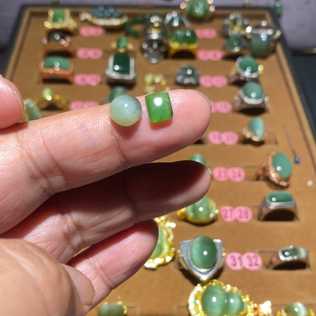 和田玉（碧玉）戒指未镶嵌