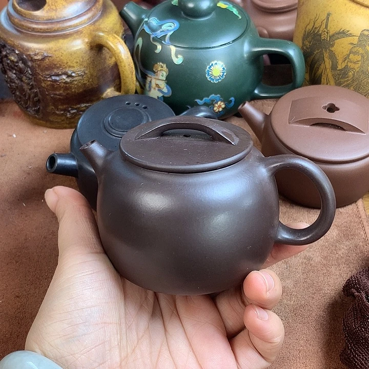 白***男紫砂茶壶紫砂微瑕