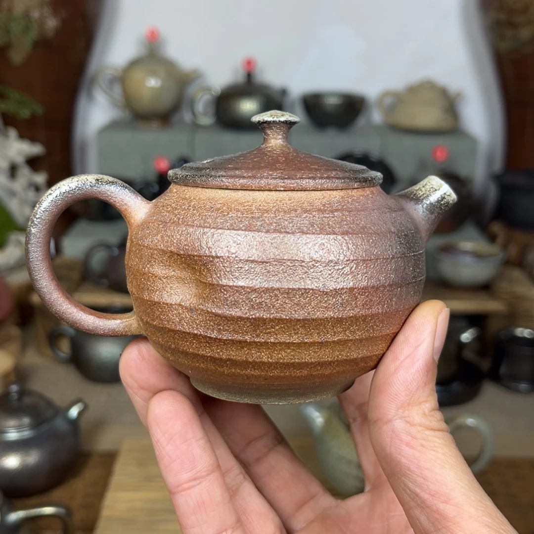 壶建水紫陶白泥柴烧160c c