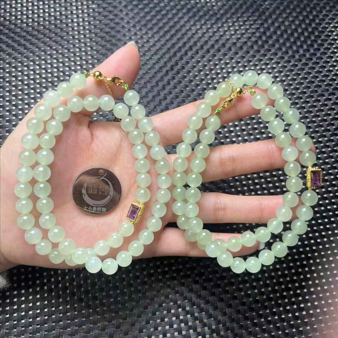 翡昱-SH20-15933-和田玉珠链颈饰/约7+/55颗/-多样性发其一C