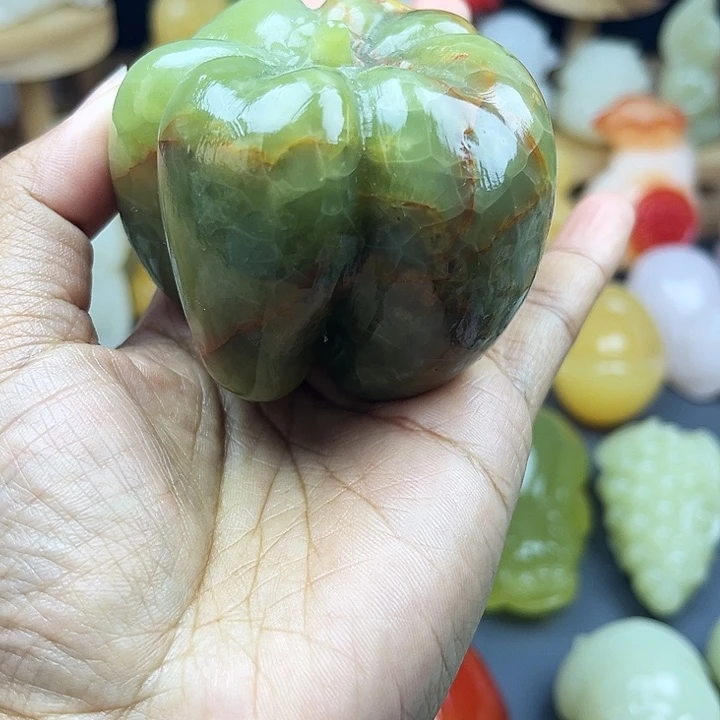 玉石雕刻品碧玺（处理）未***方