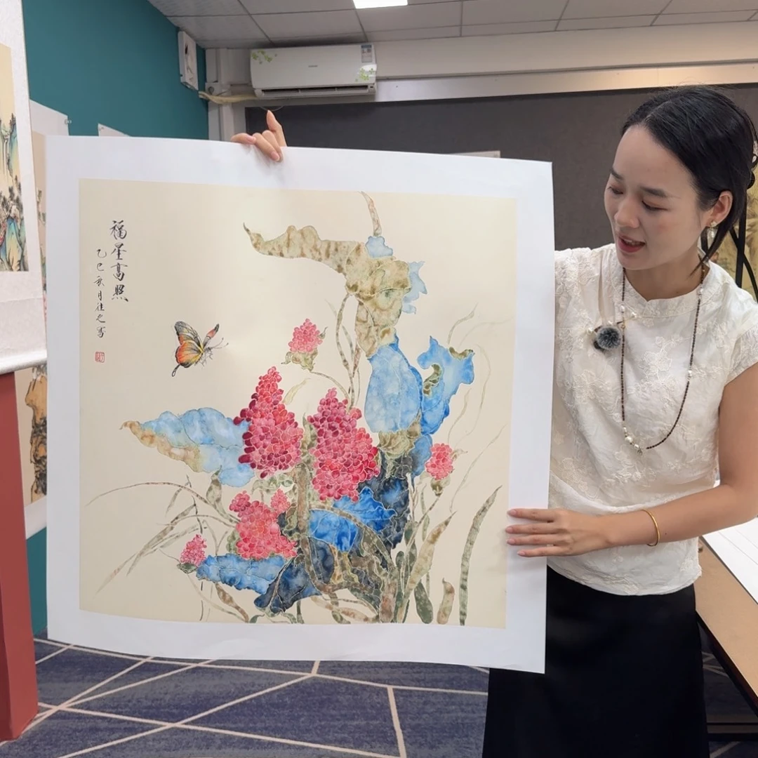 国画国画作品山水花鸟