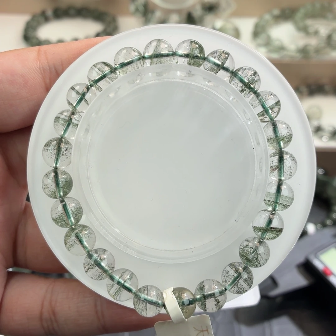 手链水晶未镶嵌4、千层绿幽灵8m