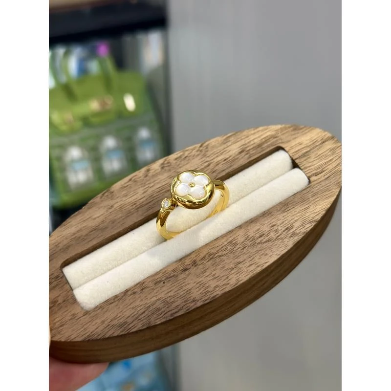 999足金5G工艺黄金老花戒指