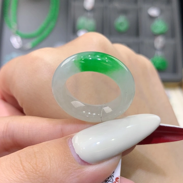 未镶嵌戒指翡翠14-15