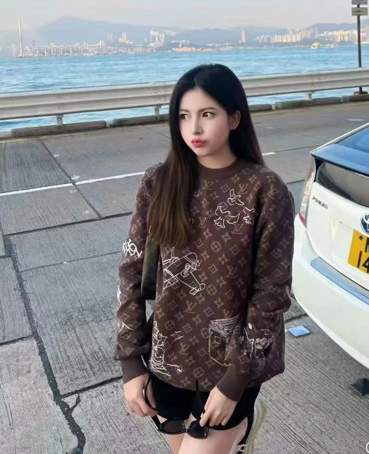 未使用 LouisVuitton/路易威登 HL字母涂鸦满印针织  HPN95W