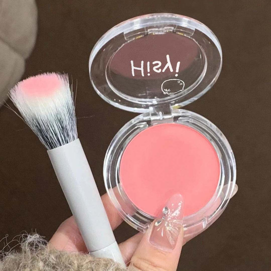 【送粉扑】低饱和单色腮红日常提亮防水显白哑光高光学生胭脂修容