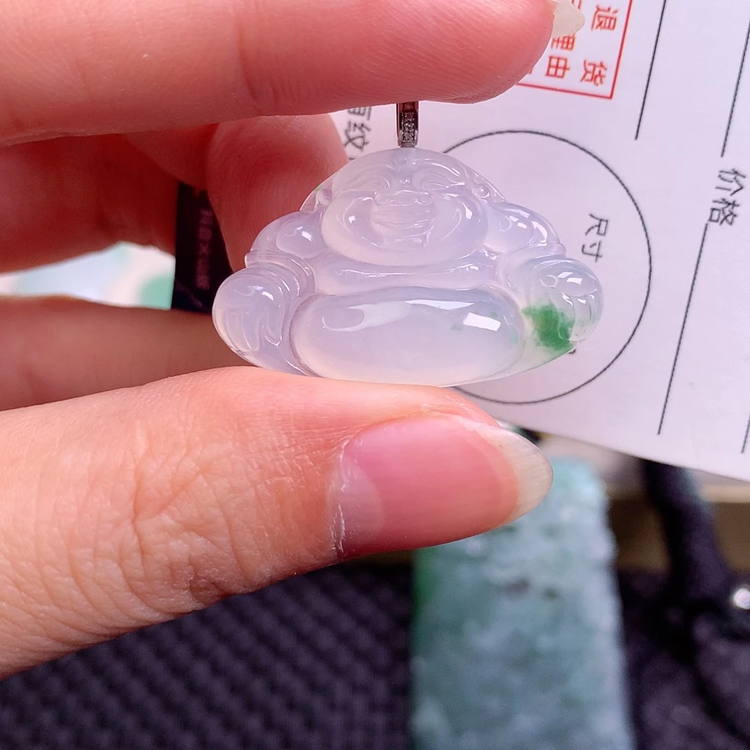颈饰18K金镶嵌翡翠翡翠