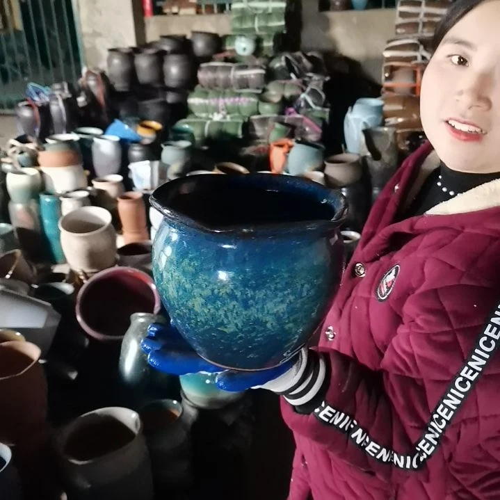 红陶口20高17两个